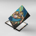 Gold Coast Titans Rugby Canvas Wall Art Tribal Polynesian Power Art - Lightning Mascot