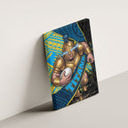 Gold Coast Titans Rugby Canvas Wall Art Tribal Polynesian Power Art - Lightning Mascot