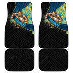 Gold Coast Titans Rugby Car Mats Tribal Polynesian Power Art - Lightning Mascot