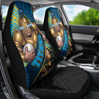 Gold Coast Titans Rugby Car Seat Cover Tribal Polynesian Power Art - Lightning Mascot
