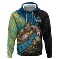 Gold Coast Titans Rugby Hoodie Tribal Polynesian Power Art - Lightning Mascot