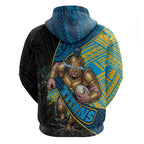 Gold Coast Titans Rugby Hoodie Tribal Polynesian Power Art - Lightning Mascot
