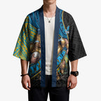 Gold Coast Titans Rugby Kimono Tribal Polynesian Power Art - Lightning Mascot