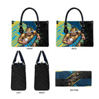 Gold Coast Titans Rugby Leather Bag Tribal Polynesian Power Art - Lightning Mascot