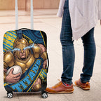 Gold Coast Titans Rugby Luggage Cover Tribal Polynesian Power Art - Lightning Mascot