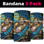 Gold Coast Titans Rugby Neck Gaiter Tribal Polynesian Power Art - Lightning Mascot