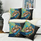 Gold Coast Titans Rugby Pillow Cover Tribal Polynesian Power Art - Lightning Mascot