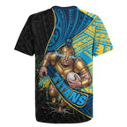 Gold Coast Titans Rugby Rugby Jersey Tribal Polynesian Power Art - Lightning Mascot