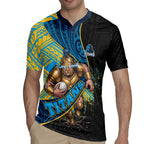 Gold Coast Titans Rugby Rugby Jersey Tribal Polynesian Power Art - Lightning Mascot