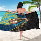 Gold Coast Titans Rugby Sarong Tribal Polynesian Power Art - Lightning Mascot