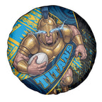 Gold Coast Titans Rugby Spare Tire Cover Tribal Polynesian Power Art - Lightning Mascot