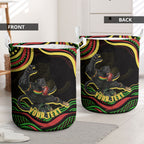 Personalized Penrith Panthers Rugby Mascot Laundry Basket Aboriginal Dot Art - Dreamtime Rugby Mascot