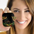 Personalized Penrith Panthers Rugby Mascot AirPods Case Aboriginal Dot Art - Dreamtime Rugby Mascot