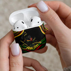 Personalized Penrith Panthers Rugby Mascot AirPods Case Aboriginal Dot Art - Dreamtime Rugby Mascot