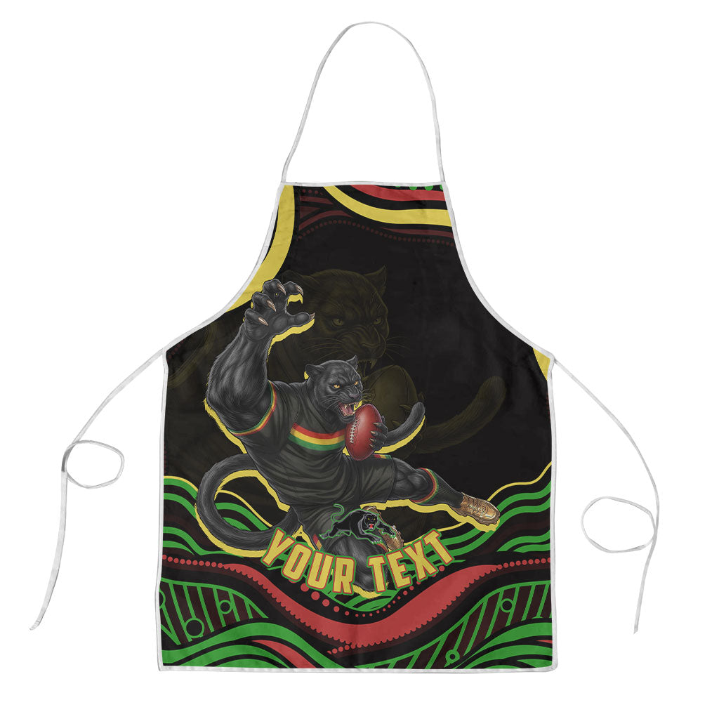 Personalized Penrith Panthers Rugby Mascot Apron Aboriginal Dot Art - Dreamtime Rugby Mascot