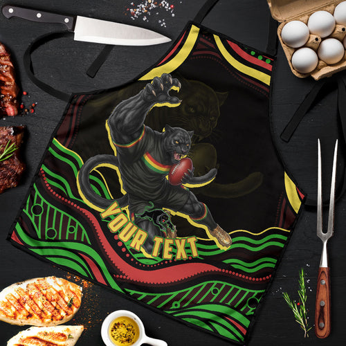 Personalized Penrith Panthers Rugby Mascot Apron Aboriginal Dot Art - Dreamtime Rugby Mascot