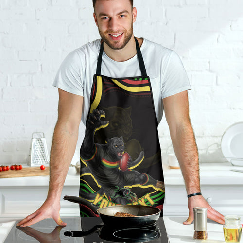 Personalized Penrith Panthers Rugby Mascot Apron Aboriginal Dot Art - Dreamtime Rugby Mascot