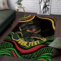 Personalized Penrith Panthers Rugby Mascot Area Rug Aboriginal Dot Art - Dreamtime Rugby Mascot