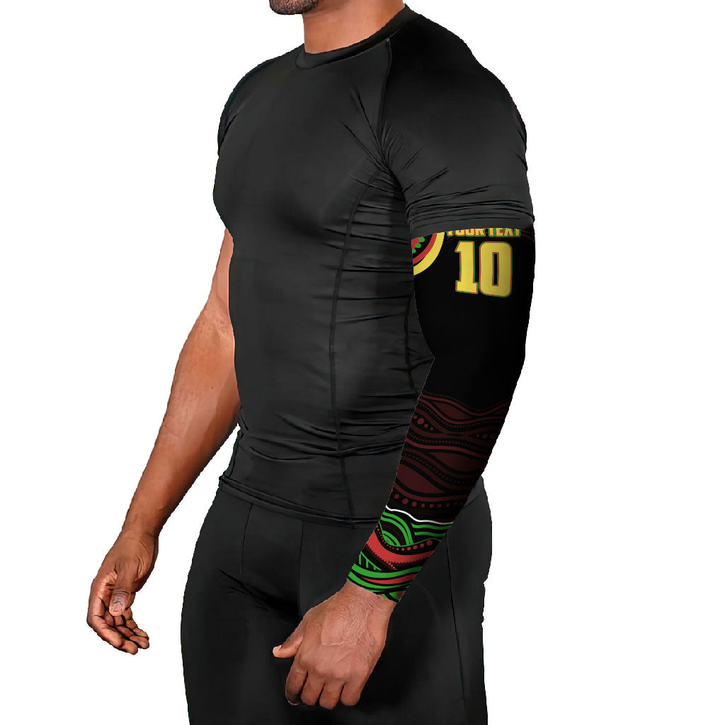 Personalized Penrith Panthers Rugby Mascot Arm Sleeves Aboriginal Dot Art - Dreamtime Rugby Mascot