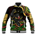 Personalized Penrith Panthers Rugby Mascot Baseball Jacket Aboriginal Dot Art - Dreamtime Rugby Mascot