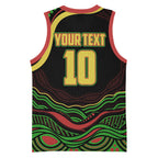Personalized Penrith Panthers Rugby Mascot Basketball Jersey Aboriginal Dot Art - Dreamtime Rugby Mascot