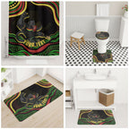 Personalized Penrith Panthers Rugby Mascot Bathroom Set Aboriginal Dot Art - Dreamtime Rugby Mascot
