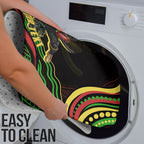 Personalized Penrith Panthers Rugby Mascot Bathroom Set Aboriginal Dot Art - Dreamtime Rugby Mascot