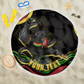 Personalized Penrith Panthers Rugby Mascot Beach Blanket Aboriginal Dot Art - Dreamtime Rugby Mascot