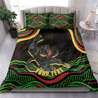 Personalized Penrith Panthers Rugby Mascot Bedding Set Aboriginal Dot Art - Dreamtime Rugby Mascot