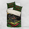 Personalized Penrith Panthers Rugby Mascot Bedding Set Aboriginal Dot Art - Dreamtime Rugby Mascot