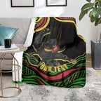 Personalized Penrith Panthers Rugby Mascot Blanket Aboriginal Dot Art - Dreamtime Rugby Mascot