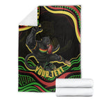 Personalized Penrith Panthers Rugby Mascot Blanket Aboriginal Dot Art - Dreamtime Rugby Mascot