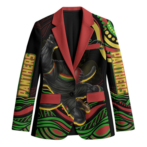 Personalized Penrith Panthers Rugby Mascot Blazer Aboriginal Dot Art - Dreamtime Rugby Mascot