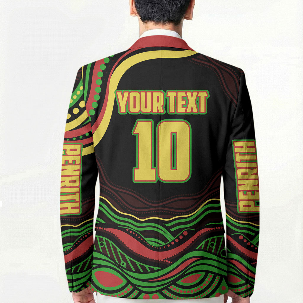 Personalized Penrith Panthers Rugby Mascot Blazer Aboriginal Dot Art - Dreamtime Rugby Mascot