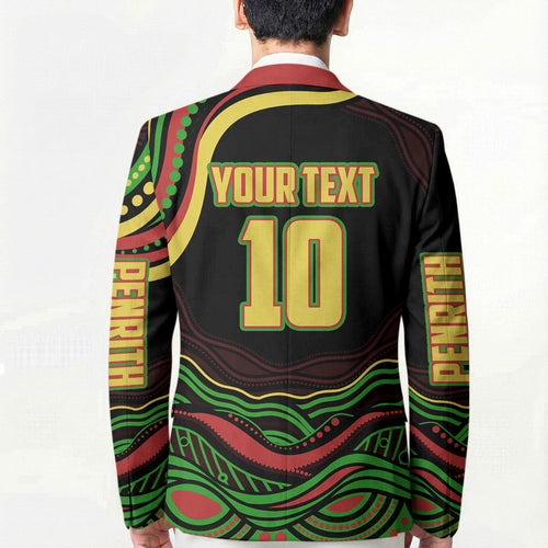 Personalized Penrith Panthers Rugby Mascot Blazer Aboriginal Dot Art - Dreamtime Rugby Mascot