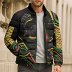 Personalized Penrith Panthers Rugby Mascot Bomber Puffer Jacket Aboriginal Dot Art - Dreamtime Rugby Mascot