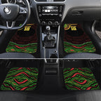 Personalized Penrith Panthers Rugby Mascot Car Mats Aboriginal Dot Art - Dreamtime Rugby Mascot