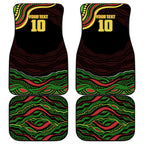 Personalized Penrith Panthers Rugby Mascot Car Mats Aboriginal Dot Art - Dreamtime Rugby Mascot