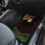 Personalized Penrith Panthers Rugby Mascot Car Mats Aboriginal Dot Art - Dreamtime Rugby Mascot