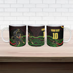 Personalized Penrith Panthers Rugby Mascot Ceramic Mug Aboriginal Dot Art - Dreamtime Rugby Mascot