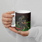 Personalized Penrith Panthers Rugby Mascot Ceramic Mug Aboriginal Dot Art - Dreamtime Rugby Mascot