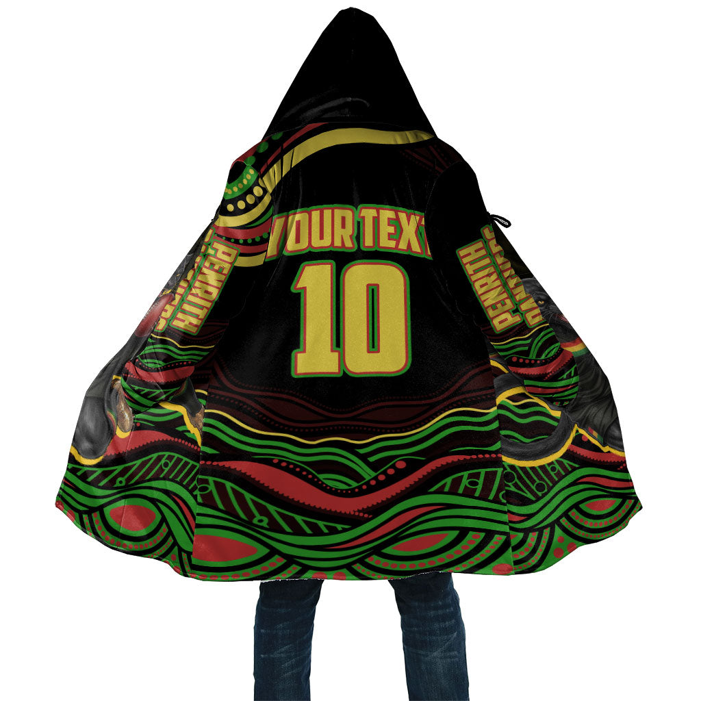 Personalized Penrith Panthers Rugby Mascot Cloak Aboriginal Dot Art - Dreamtime Rugby Mascot