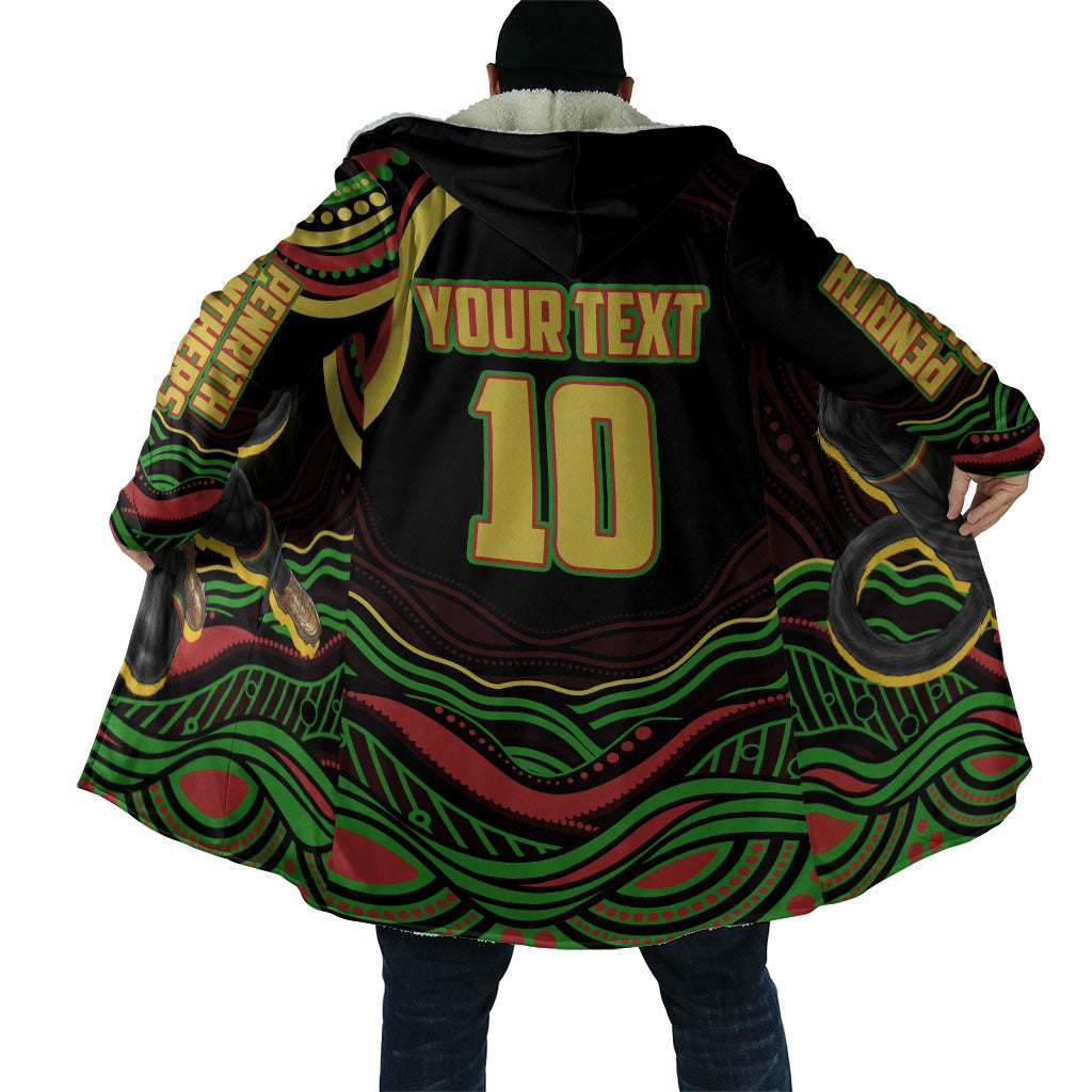 Personalized Penrith Panthers Rugby Mascot Cloak Aboriginal Dot Art - Dreamtime Rugby Mascot
