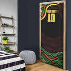 Personalized Penrith Panthers Rugby Mascot Door Cover Aboriginal Dot Art - Dreamtime Rugby Mascot
