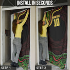 Personalized Penrith Panthers Rugby Mascot Door Cover Aboriginal Dot Art - Dreamtime Rugby Mascot