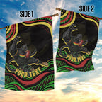 Personalized Penrith Panthers Rugby Mascot Garden Flag Aboriginal Dot Art - Dreamtime Rugby Mascot