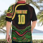 Personalized Penrith Panthers Rugby Mascot Hawaiian Shirt Aboriginal Dot Art - Dreamtime Rugby Mascot
