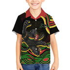 Personalized Penrith Panthers Rugby Mascot Hawaiian Shirt Aboriginal Dot Art - Dreamtime Rugby Mascot