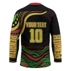 Personalized Penrith Panthers Rugby Mascot Hockey Jersey Aboriginal Dot Art - Dreamtime Rugby Mascot