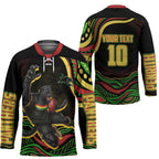 Personalized Penrith Panthers Rugby Mascot Hockey Jersey Aboriginal Dot Art - Dreamtime Rugby Mascot